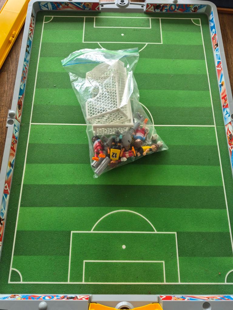 Terrain de football Playmobil, Enlèvement, Comme neuf, Ensemble complet