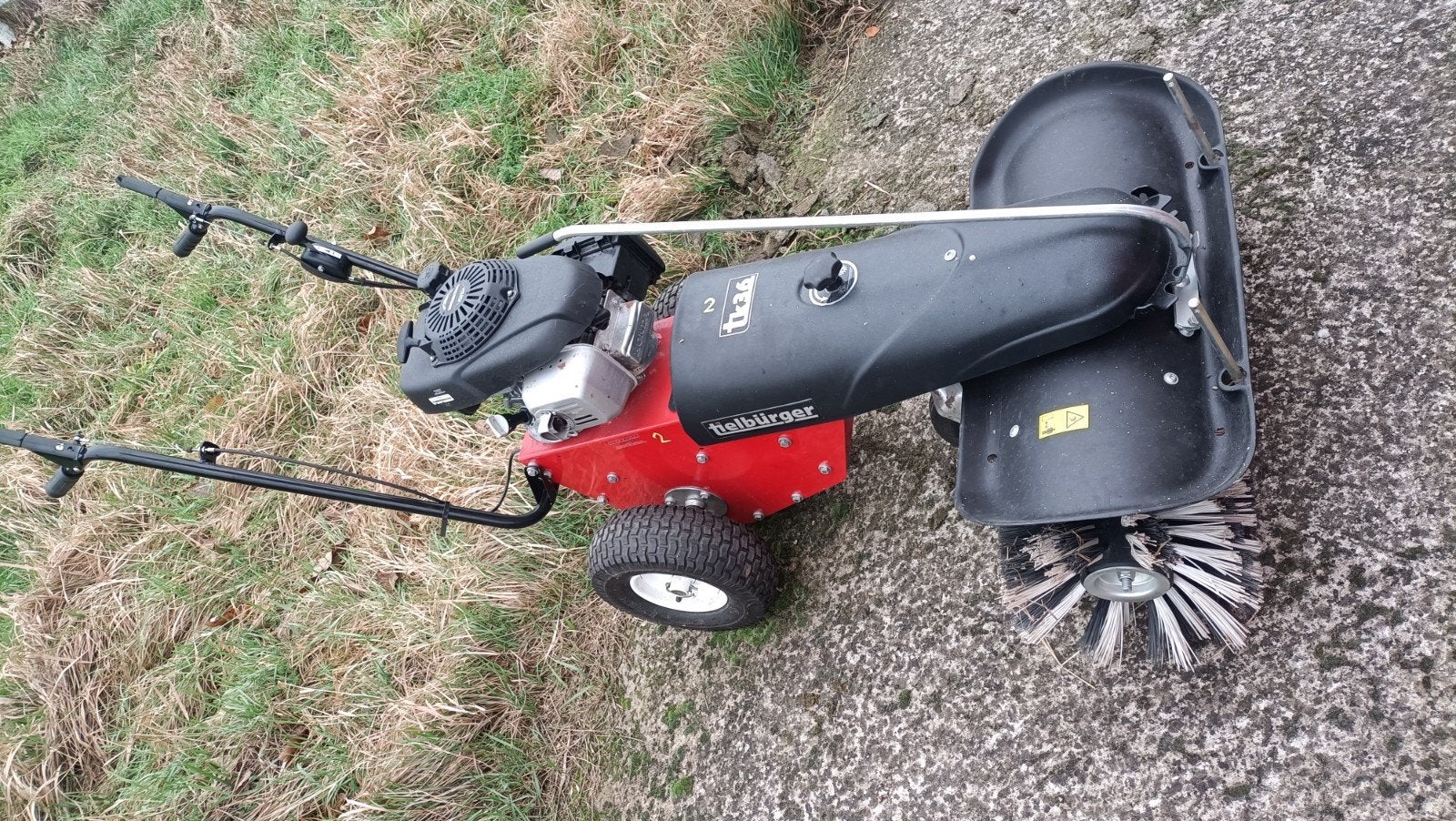 Balayeuse Tielburger Tk36 avec balai de 80cm, Jardin & Terrasse, Balayeurs, Enlèvement