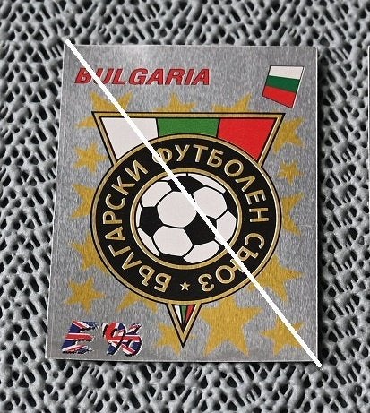 Panini/Europe '96/Bulgarie/Dos noir/Logo, Envoi, Comme neuf, Affiche, Image ou Autocollant