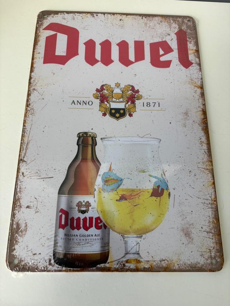 Metalen plaat DUVEL (30/20 cm), Ophalen of Verzenden, Nieuw, Duvel