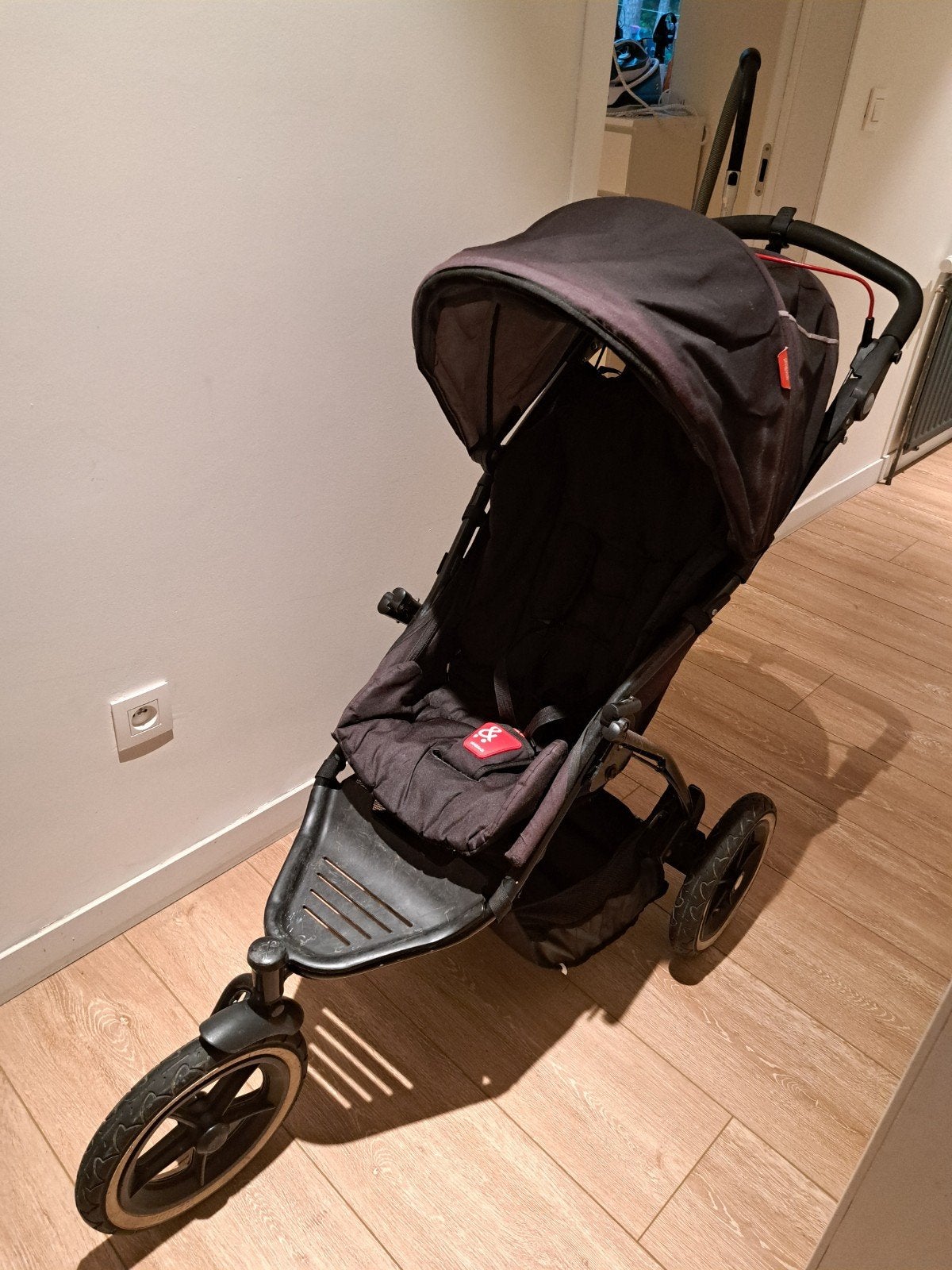 dubbele buggy Phil & Teds, Ophalen