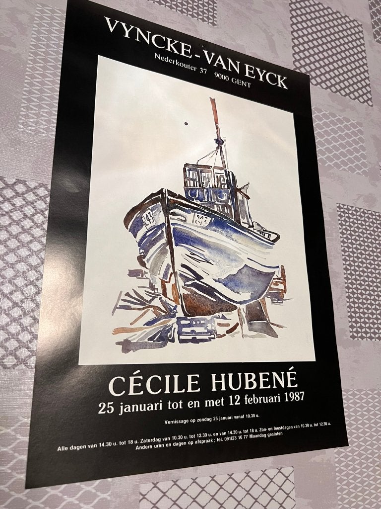 Vintage Poster Vyncke - Van Eyck - Cécil Hubené, Verzamelen, Deurposter of groter, Ophalen of Verzenden, Reclame, Rechthoekig Staand
