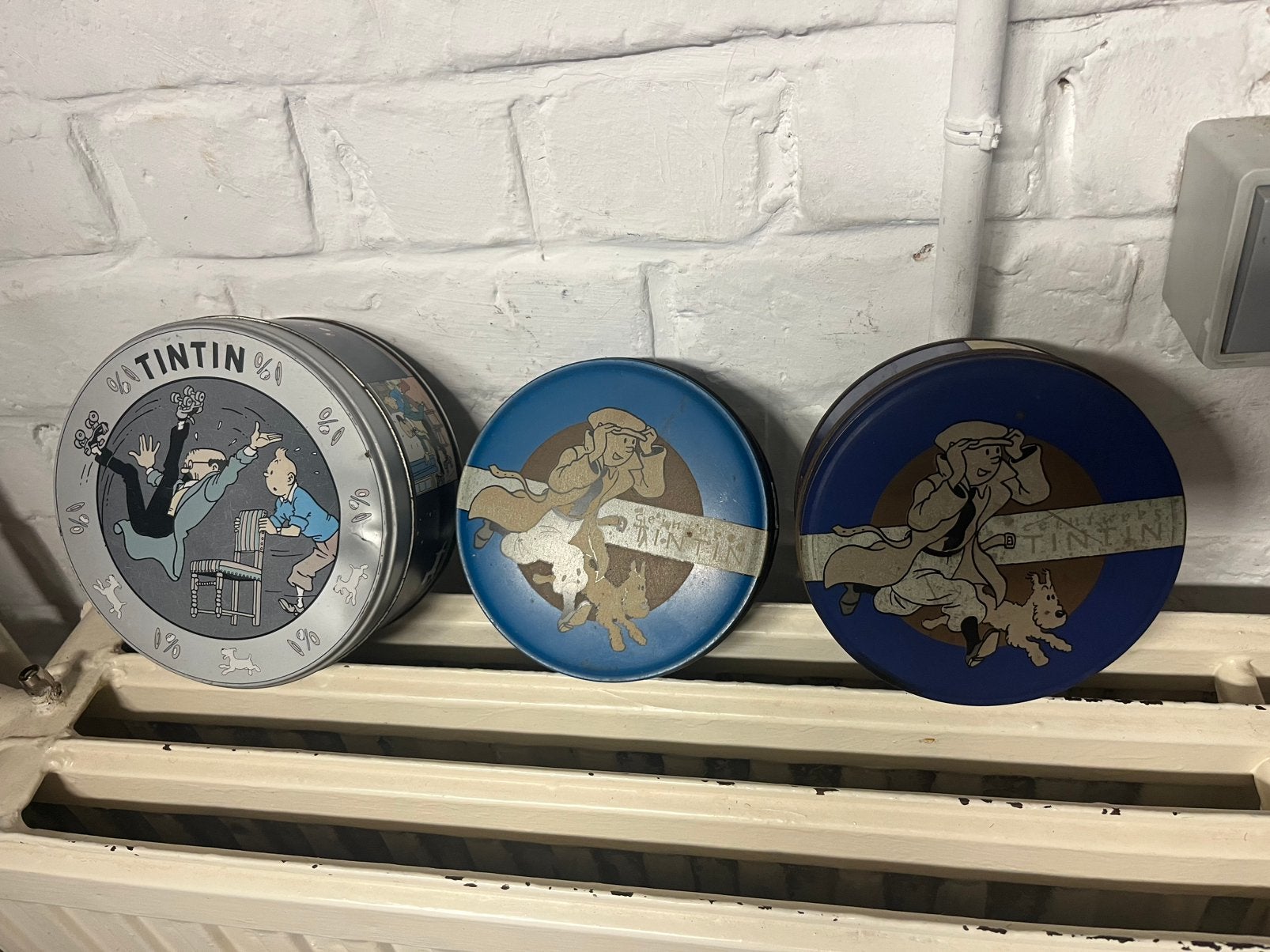 Boîtes métalique Tintin, Bricolage & Construction, Enlèvement, Comme neuf
