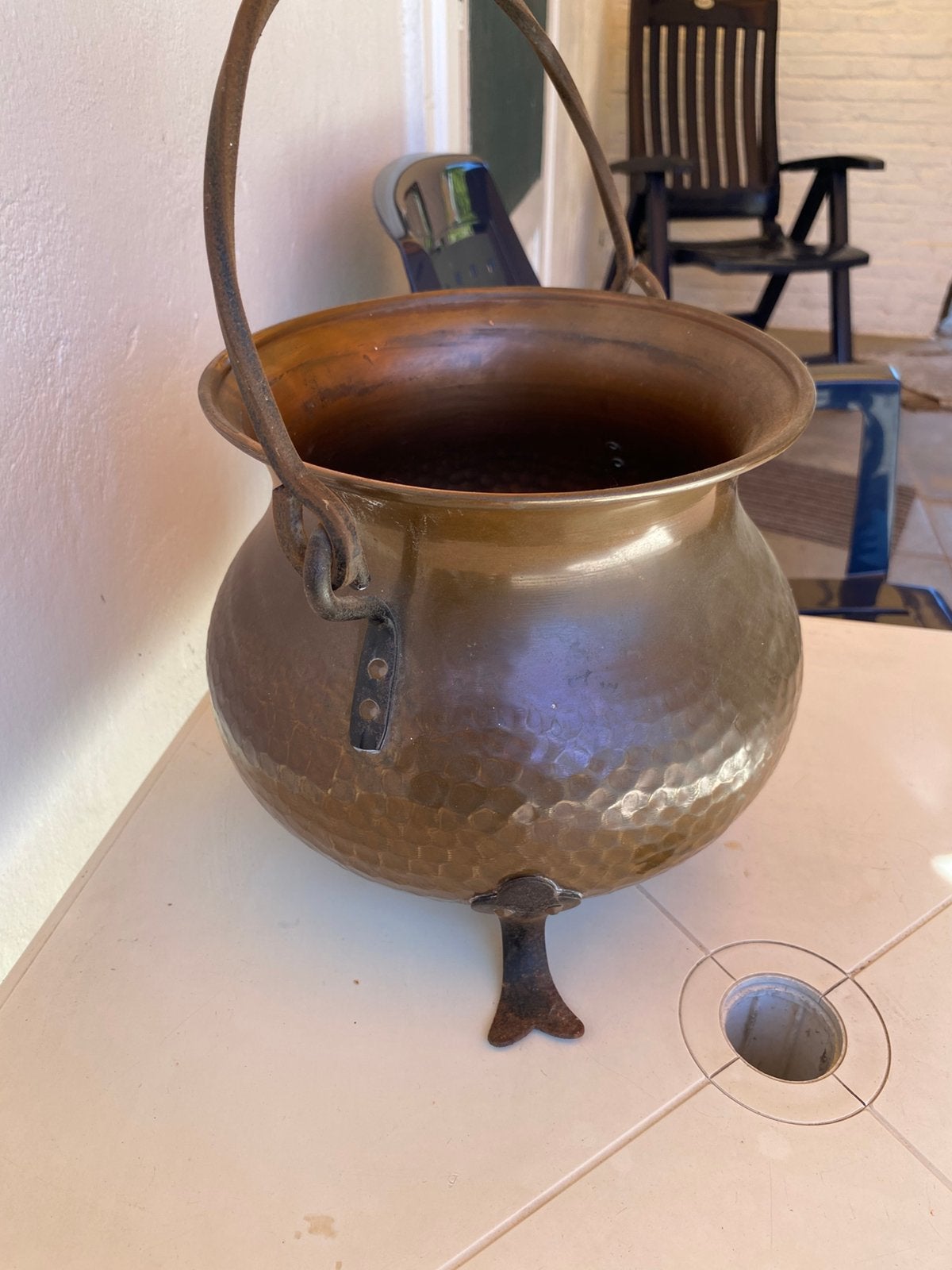Pot en cuivre patiné, Enlèvement ou Envoi, Cuivre