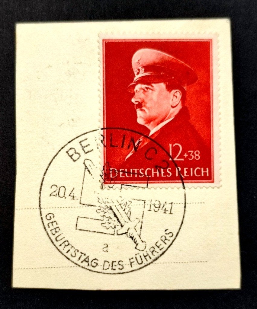 Dt.Reich: 52ste verjaardag A.Hitler 1941 op fragment, Enlèvement ou Envoi, Autres périodes, Affranchi