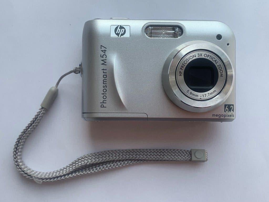 HP Photosmart M547 digitale camera met SD kaart en doos, 6 mégapixels, Moins de 4 fois, Carte mémoire, Enlèvement