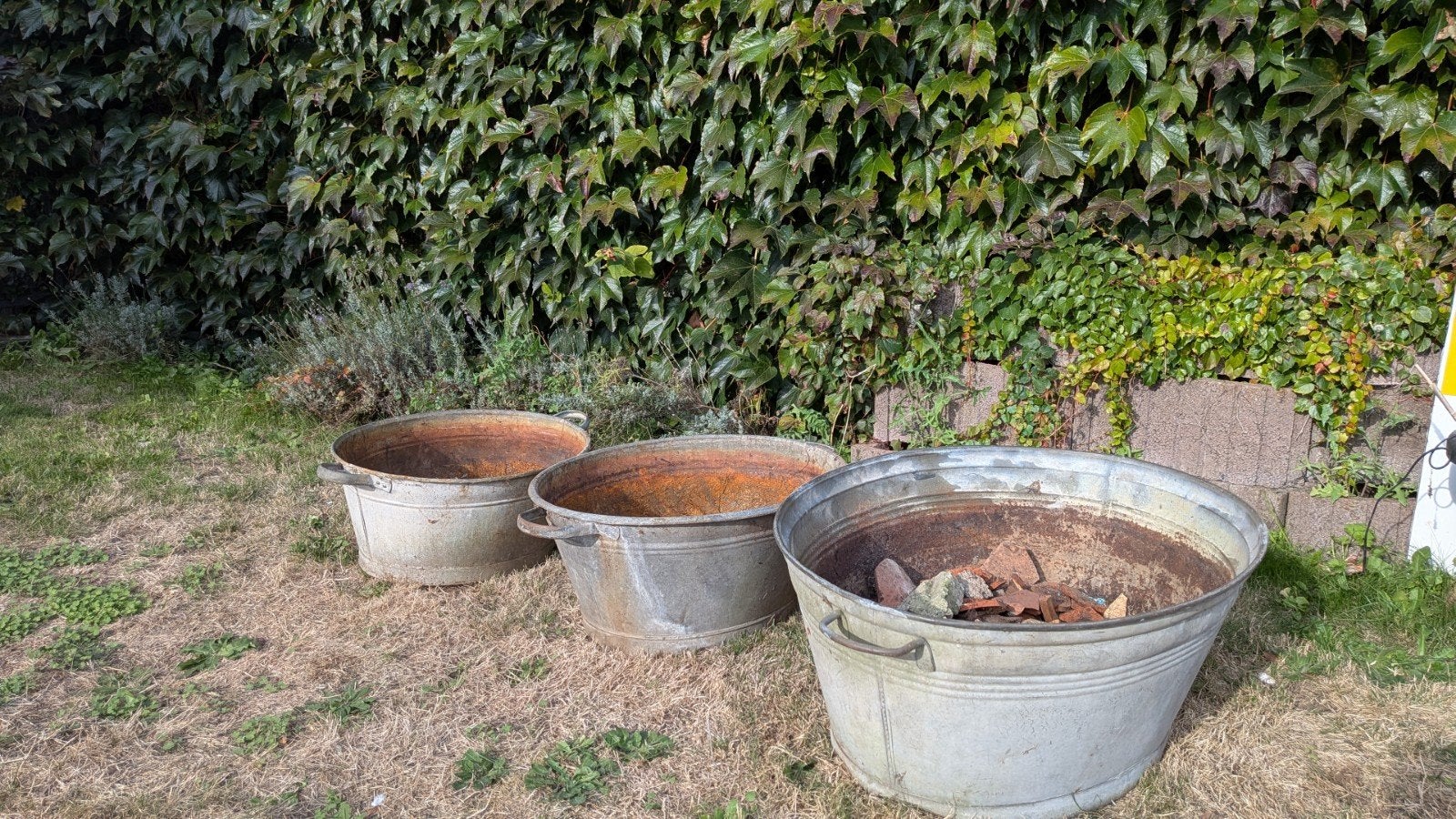 3 zinken kuipen voor 50€ samen, Tuin en Terras, Ophalen, Gebruikt, Metaal, Tuin