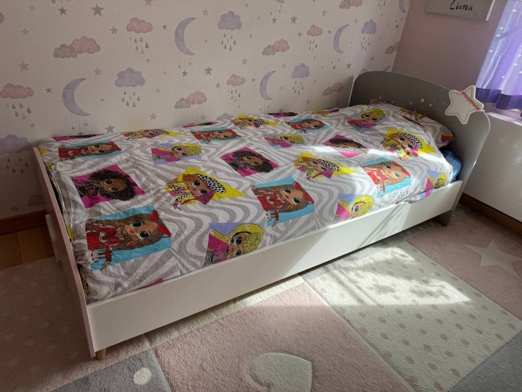 kinderbed inc lattenbodem - Als nieuw, Kinderen en Baby's, Ophalen, 70 tot 85 cm, 140 tot 160 cm, Zo goed als nieuw