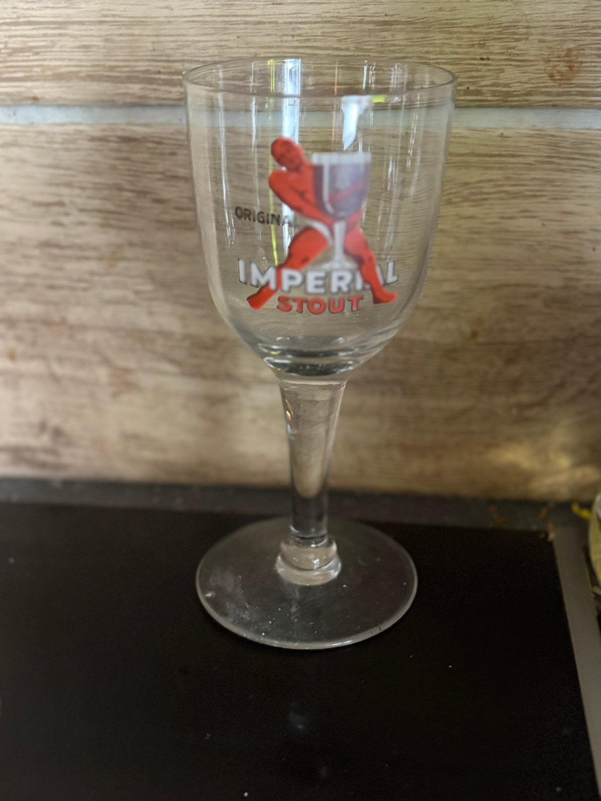 Decalco glas imperial stout, Verzamelen, Ophalen, Gebruikt, Glas of Glazen, Overige merken