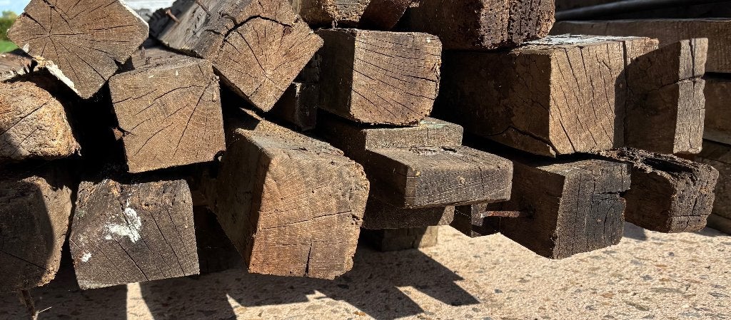 Oude eiken balken (51 stuks), 50 mm ou plus, 300 cm ou plus, Chêne, Enlèvement