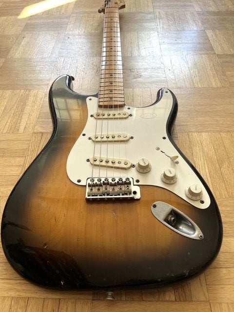 Fender JV Stratocaster | ST57-65 | MIJ 1983 | US PU's, Verzenden, Gebruikt, Solid body, Fender