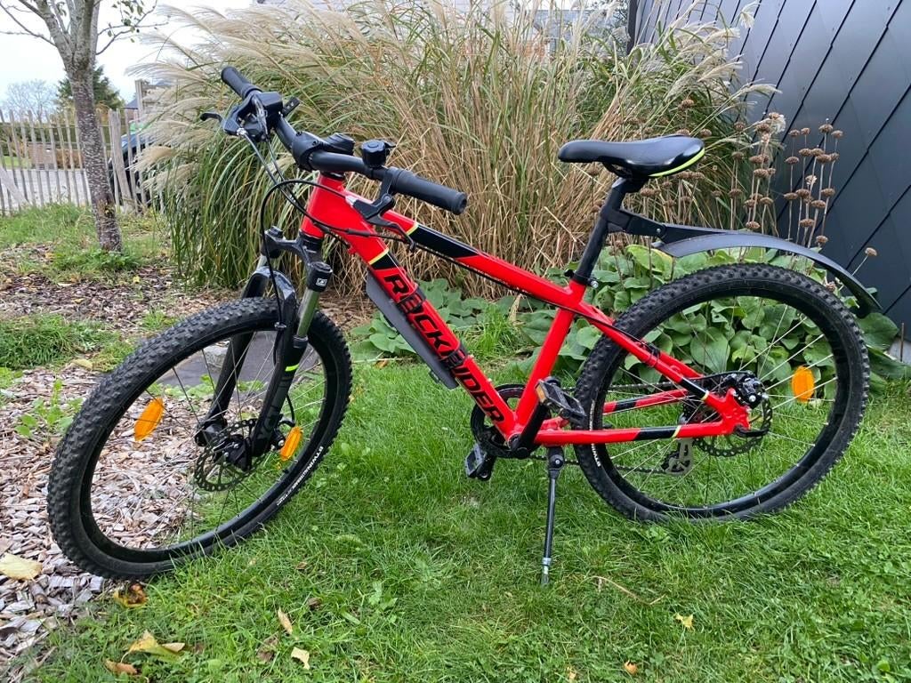 MTB Rockrider ST 900 24 inch rood, Ophalen, B-twin, 24 inch, Versnellingen