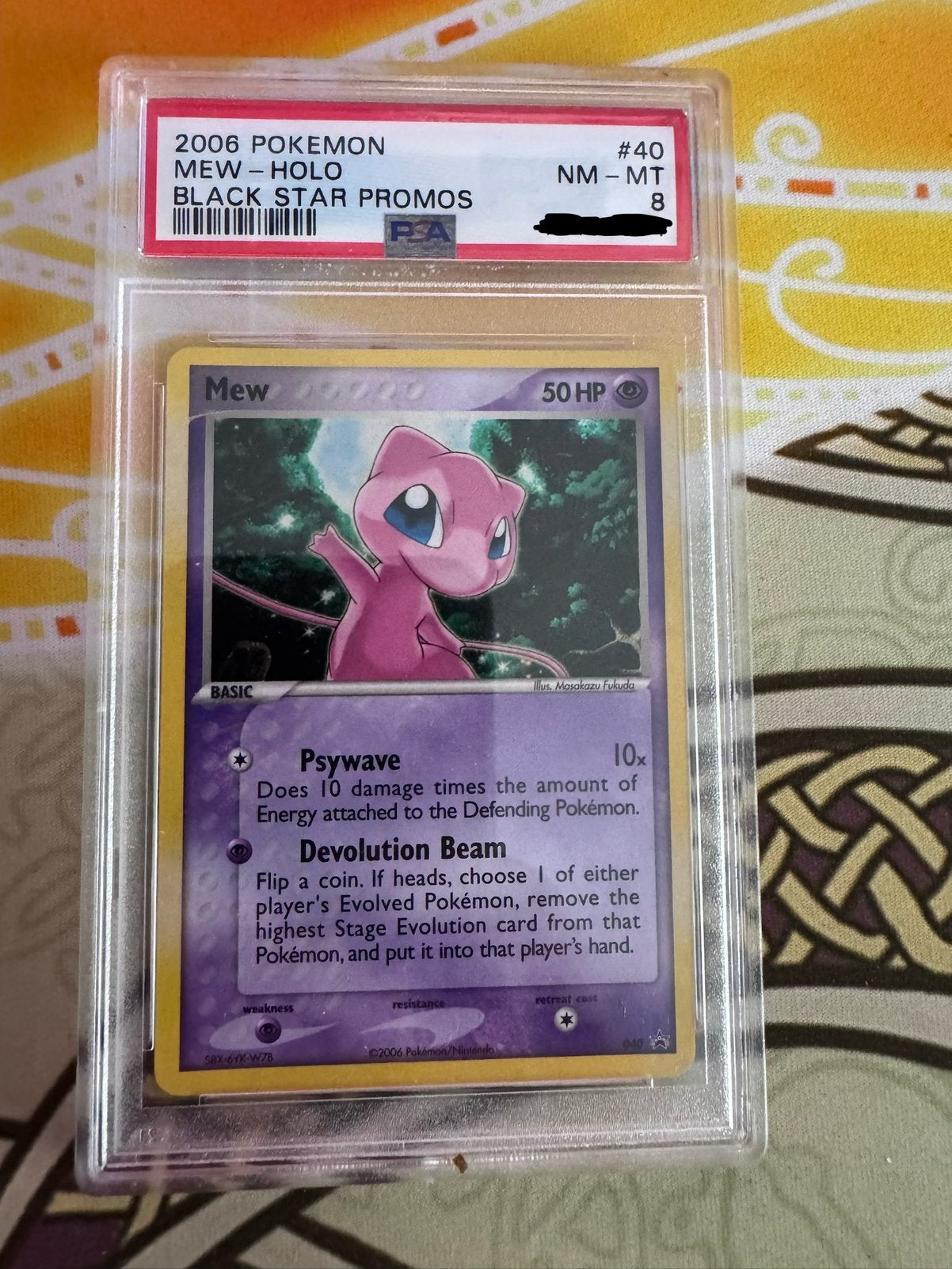 Mew black stars promos 2006 psa 8, Hobby en Vrije tijd, Verzamelkaartspellen | Pokémon, Verzenden, Zo goed als nieuw