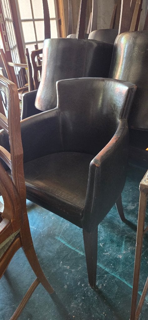 18 leren stoelen GRATIS, Huis en Inrichting, Ophalen, Gebruikt, Bruin, Leer