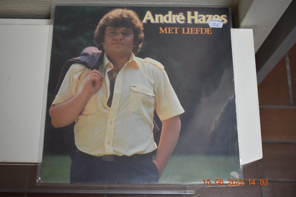 LP : André Hazes - Met Liefde, Cd's en Dvd's, Vinyl | Nederlandstalig, Beschermende buitenhoes, Ophalen of Verzenden, Gebruikt