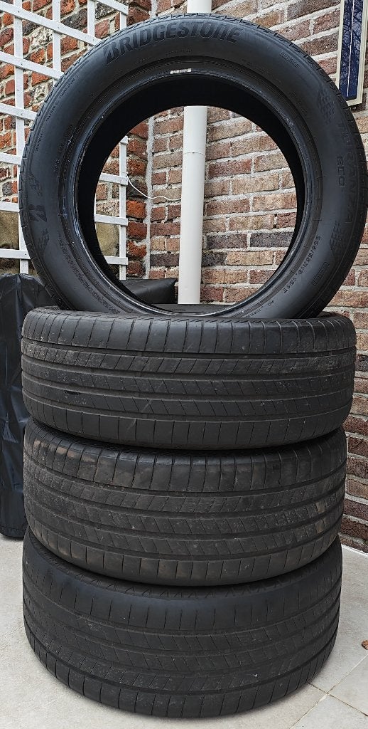 4 Bridgestone Turanza 235/55 R19 & 255/50 R19 zomerbanden, Overige, Gebruikt, Band(en), Personenwagen