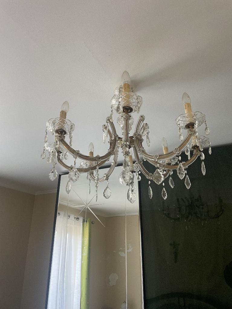 Lustre Marie Therese en crystal 8 bras à vendre, Antiquités & Art, Enlèvement