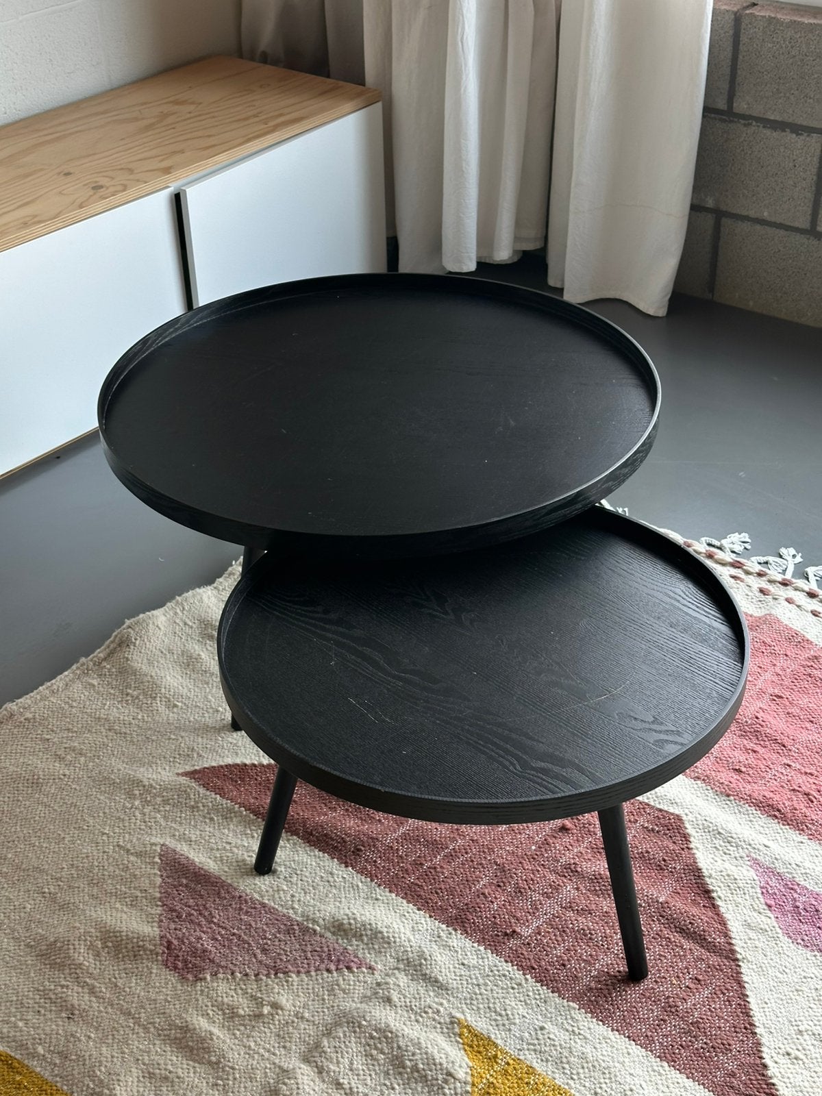 Set WOOOD bijzettafels, Ophalen, Zo goed als nieuw