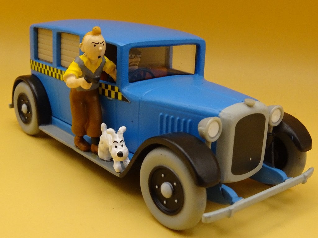 Kuifje: 1:43 de Taxi Chicago 1929 uit 'Kuifje in Amerika', Verzamelen, Ophalen of Verzenden, Kuifje, Zo goed als nieuw, Beeldje of Figuurtje