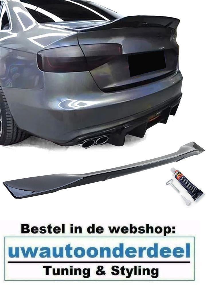 Achterklep Ducktale Spoiler Zwart Geschikt voor Audi A4 8K S, Verzenden