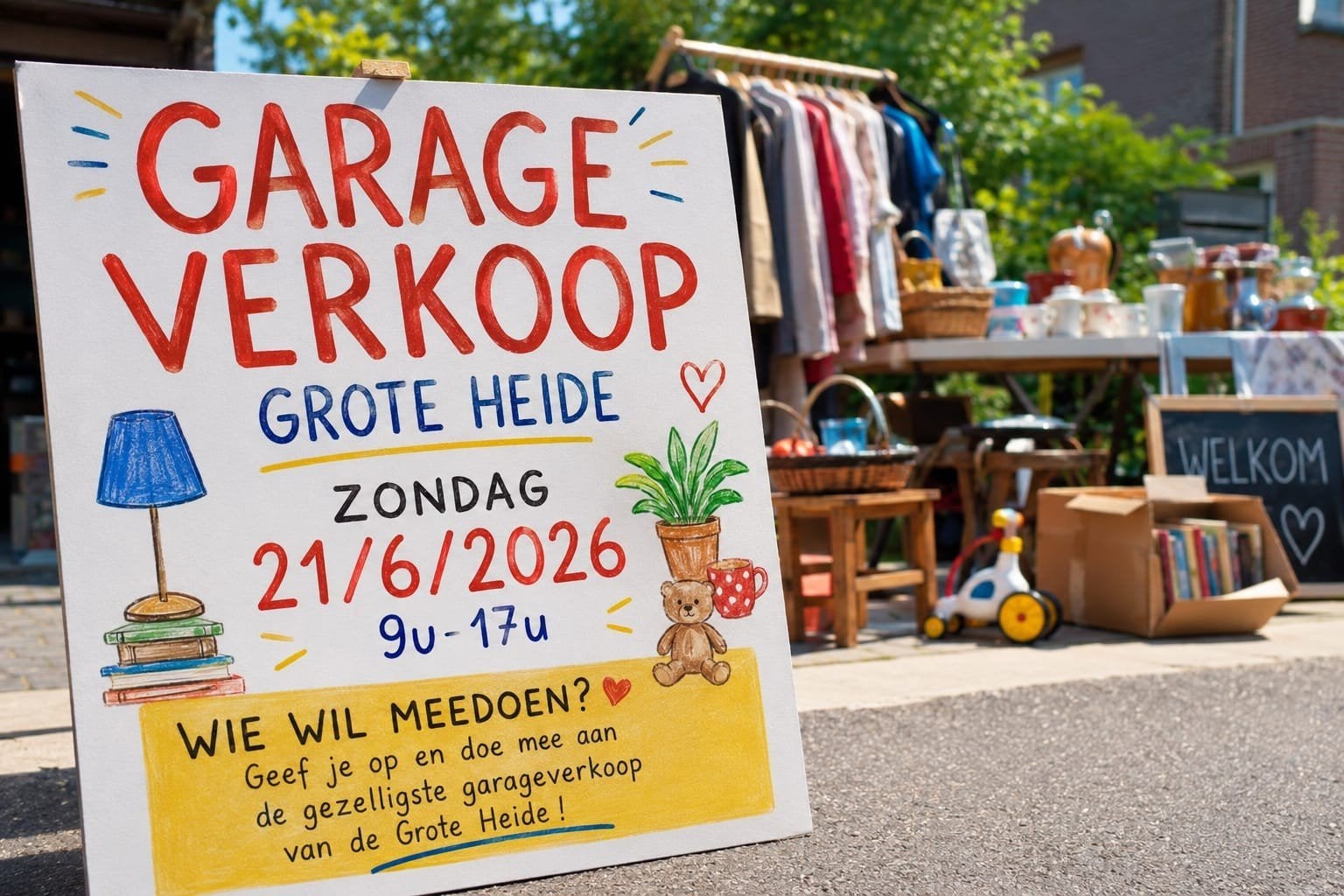 Garageverkoop Grote Heide 21/6/2026, Maison & Meubles, Maison & Meubles | Autre, Enlèvement