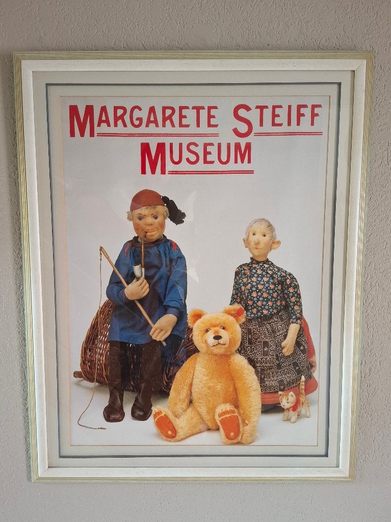 Prachtige ingelijste Steiff poster, Verzamelen, Beren en Cherished Teddies, Gebruikt, Overige typen, Steiff, Ophalen