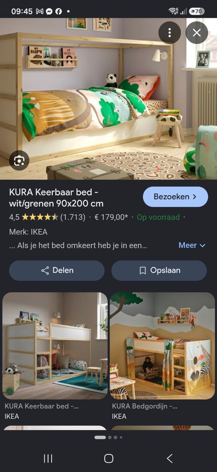Kura bed,1jaar oud., Ophalen, Gebruikt, Eenpersoons, Hoogslaper