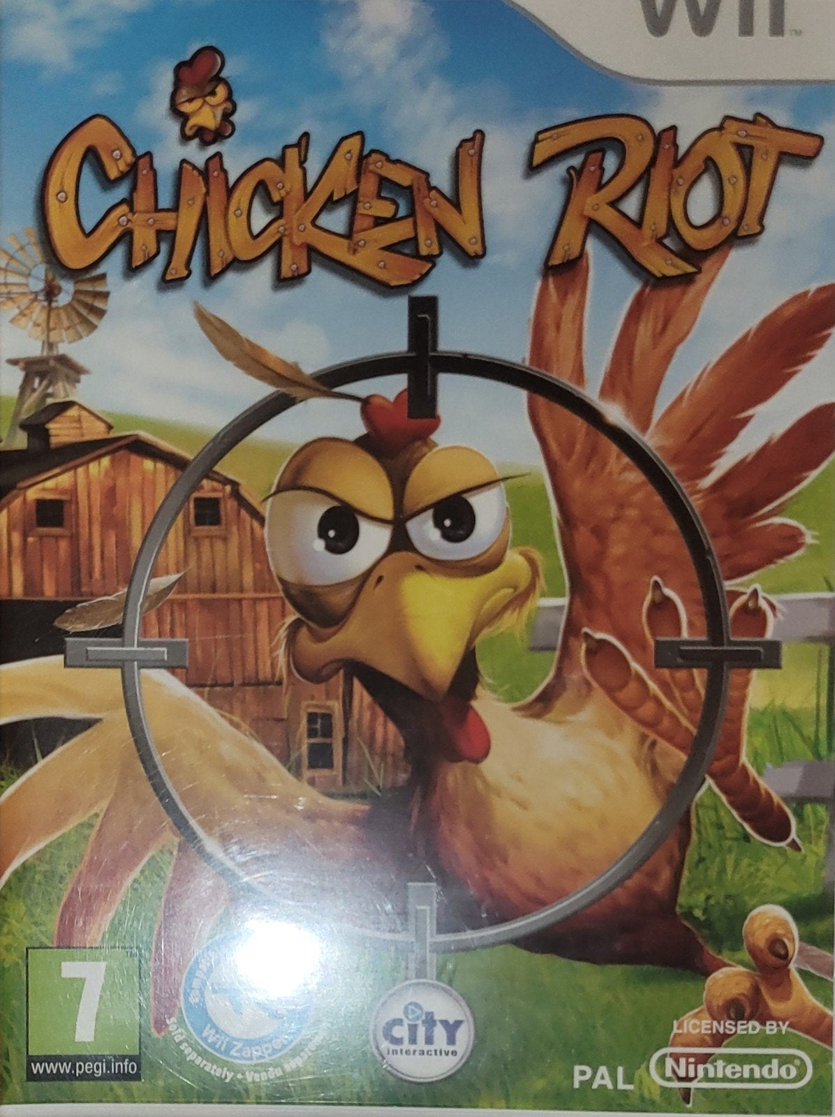 WII SPELLETJE CHICKEN RIOT MET GEWEER, Games en Spelcomputers, Ophalen