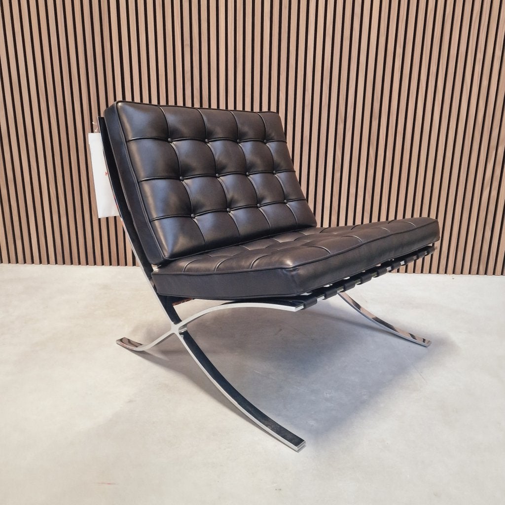 Knoll Barcelona Chair - Venezia Relax Nero, Antiek en Kunst, Antiek | Meubels | Stoelen en Sofa's, Ophalen of Verzenden