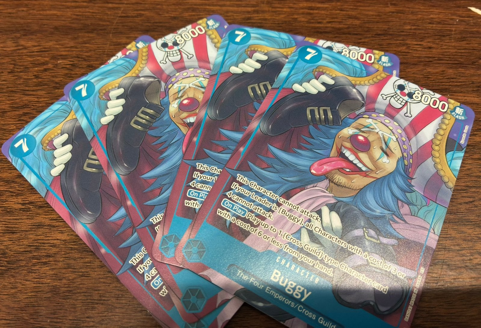 Buggy (P-084) play setje 4kaarten /one piece tcg, Enlèvement ou Envoi, Comme neuf
