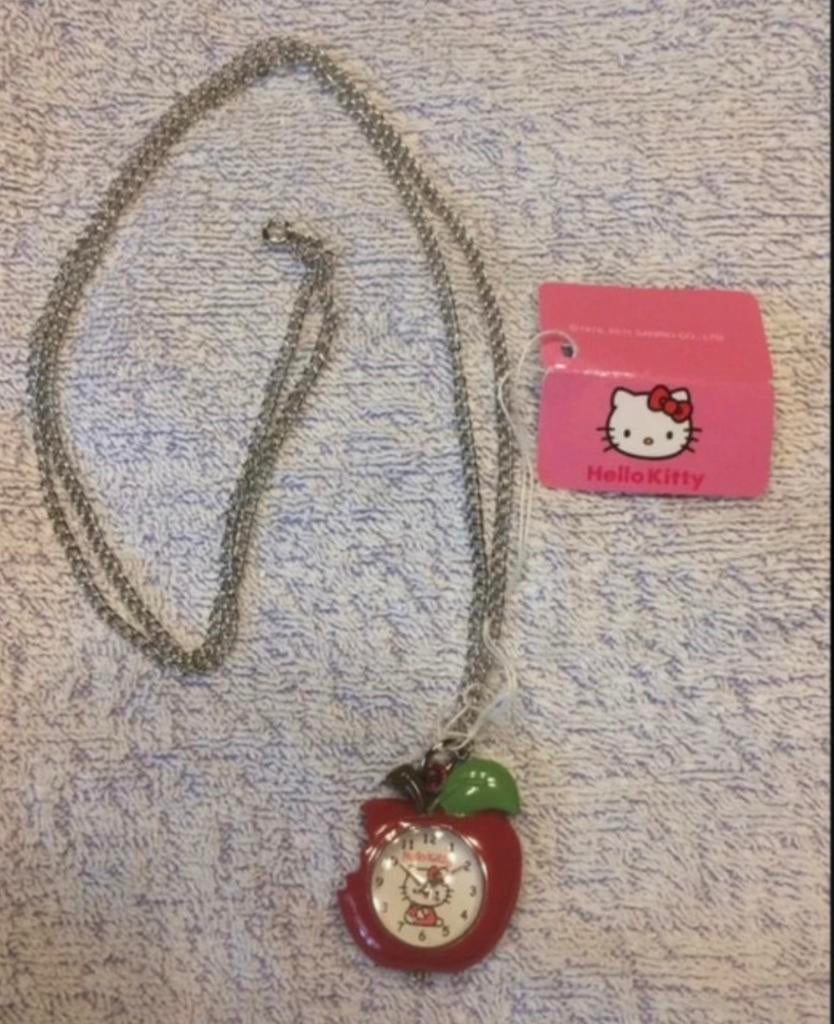 Nieuwe Hello Kitty horloge/hanger met ketting., Handtassen en Accessoires, Overige materialen, Overige voorstellingen, Nieuw, Ophalen of Verzenden