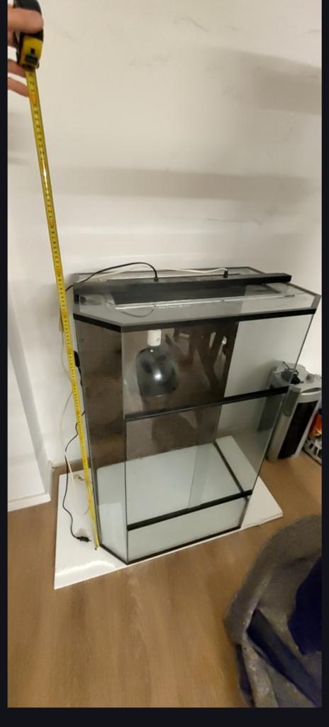 Terrarium 70 x 50 x 100 cm met lamp en achterwand, Enlèvement
