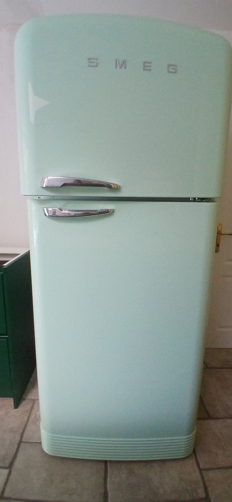 Réfrigérateur/congélateur SMEG vert pastel - neuf - non util, Enlèvement