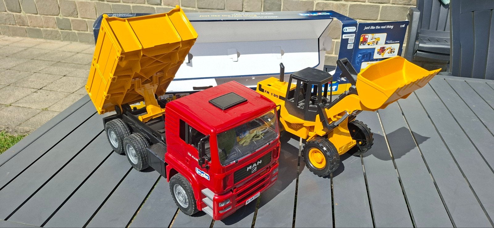 Bruder kit 2752 camion + chargeuse, Ophalen, Zo goed als nieuw