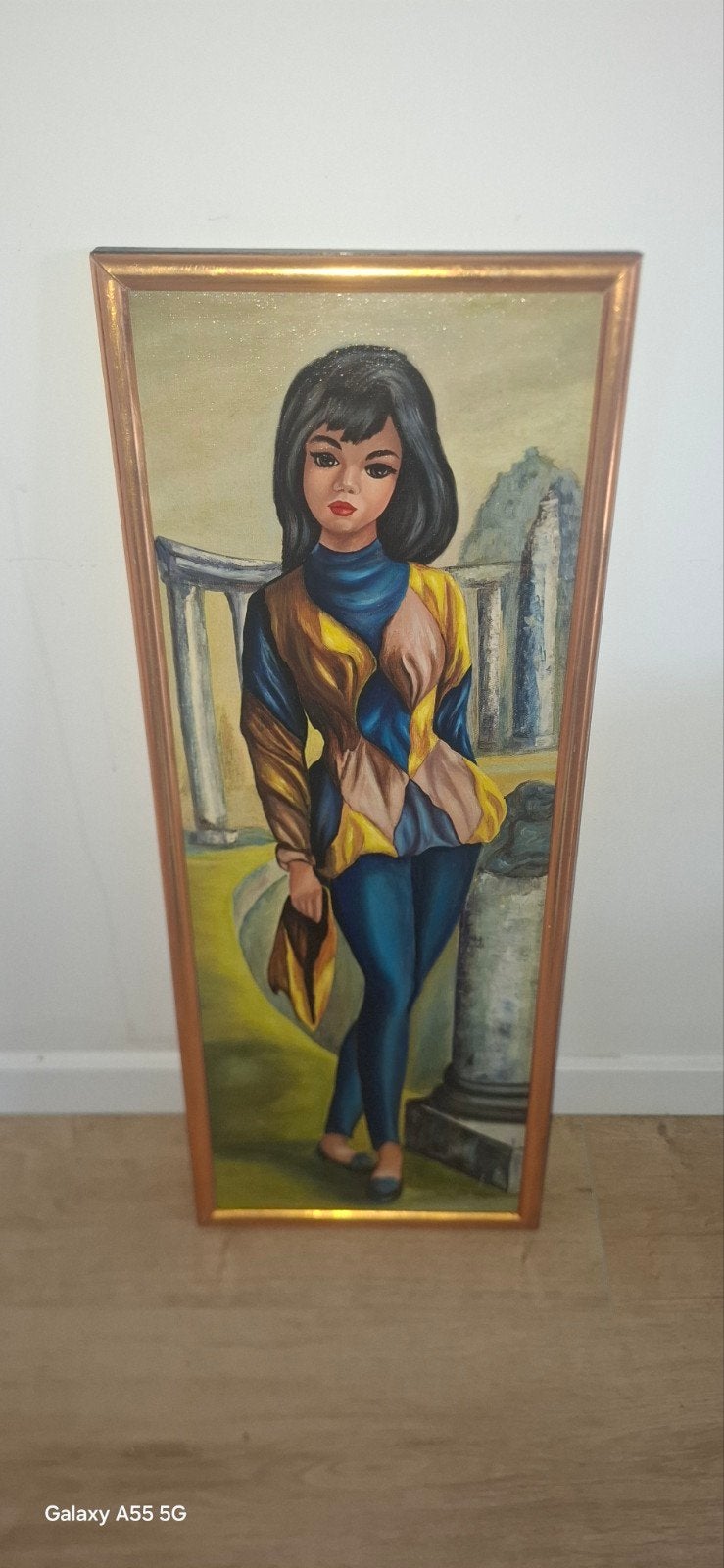 Elegante Dame (1967), Antiek en Kunst, Kunst | Schilderijen | Modern, Portret, Gesigneerd, Ingelijst, Ophalen