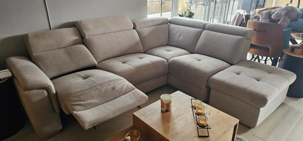 Canapé en L Seat and Sofa avec 1 relax et 1 pouf, Enlèvement