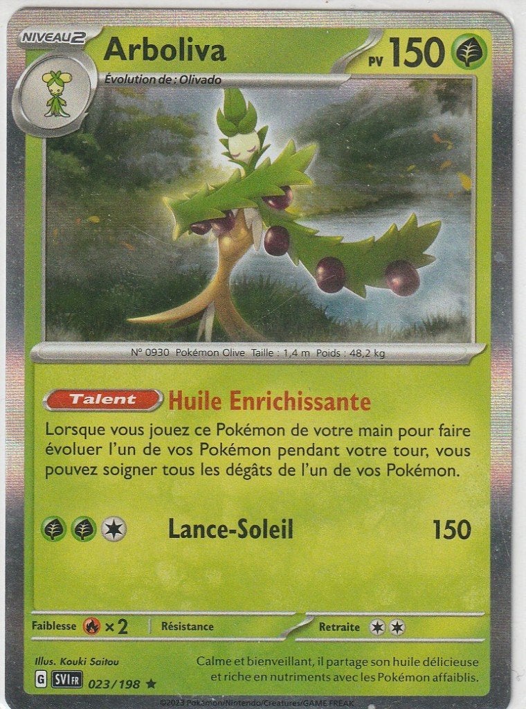 carte pokémon arboliva rare holo reverse, Enlèvement ou Envoi, Comme neuf