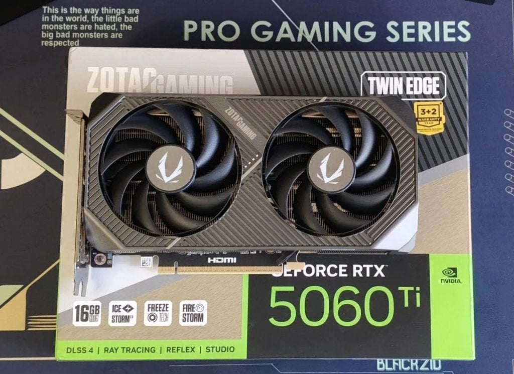 zotac RTX 5060 Ti Twin Edge 16 GB, Computers en Software, Videokaarten, Ophalen of Verzenden, Zo goed als nieuw, Overige soorten