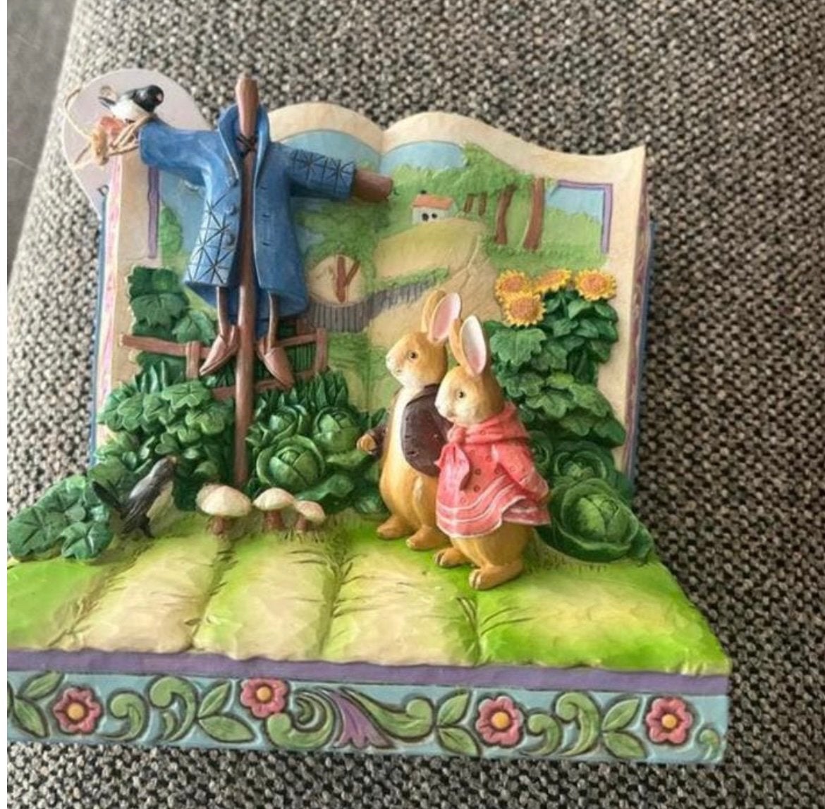 Storybook peter rabbit  ~ beatrix potter  by jim shore, Enlèvement, Autres personnages, Comme neuf, Statue ou Figurine