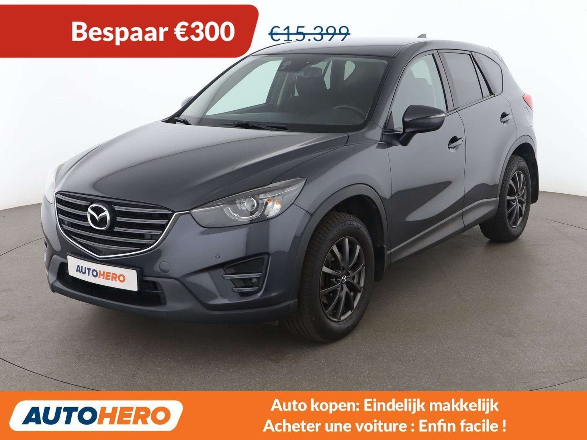Mazda CX-5 2.0 Sports-Line AWD (bj 2016, automaat), Gebruikt, Zwart, SUV of Terreinwagen, Zilver of Grijs
