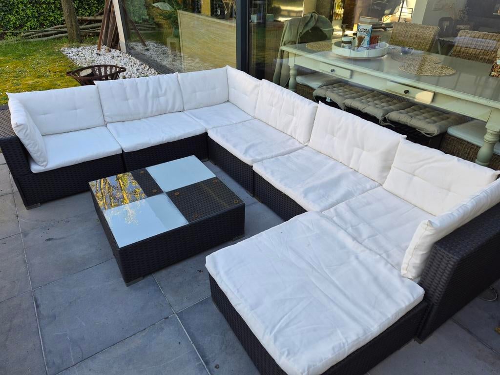 Volledige Lounge- en tuinset + acc.  GERESERVEERD, Tuin en Terras, Ophalen, Tuinset