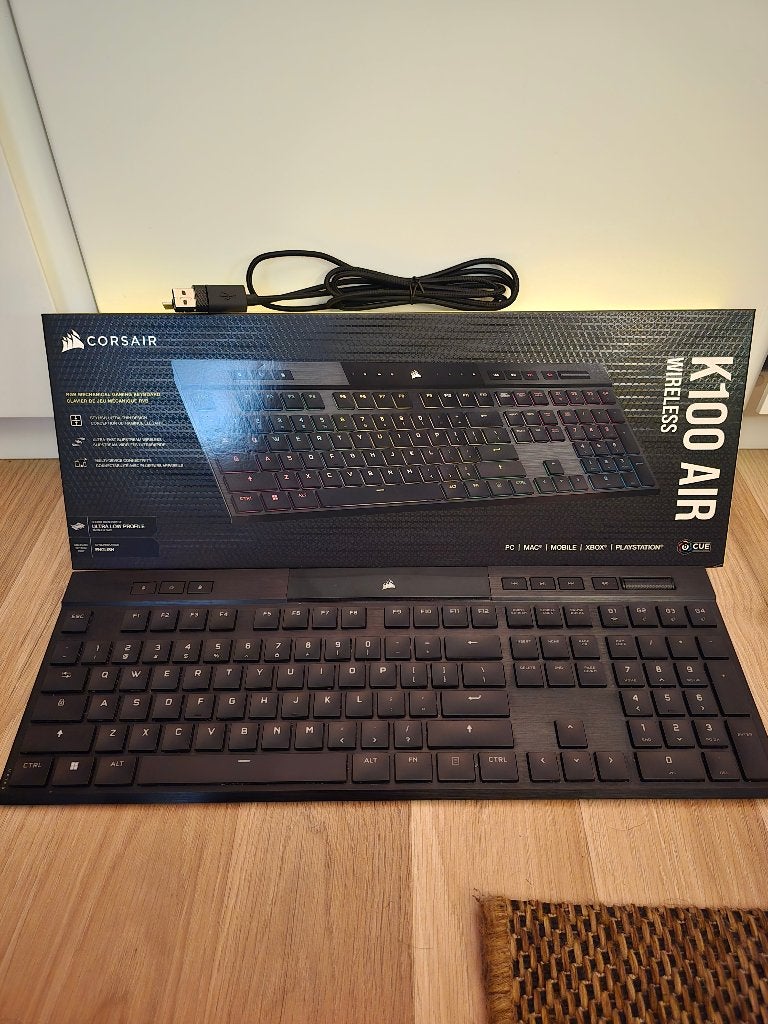 Corsair K100 AIR Wireless RGB QWERTY US - Cherry MX Tactile, Computers en Software, Toetsenborden, Ophalen, Gebruikt, Draadloos