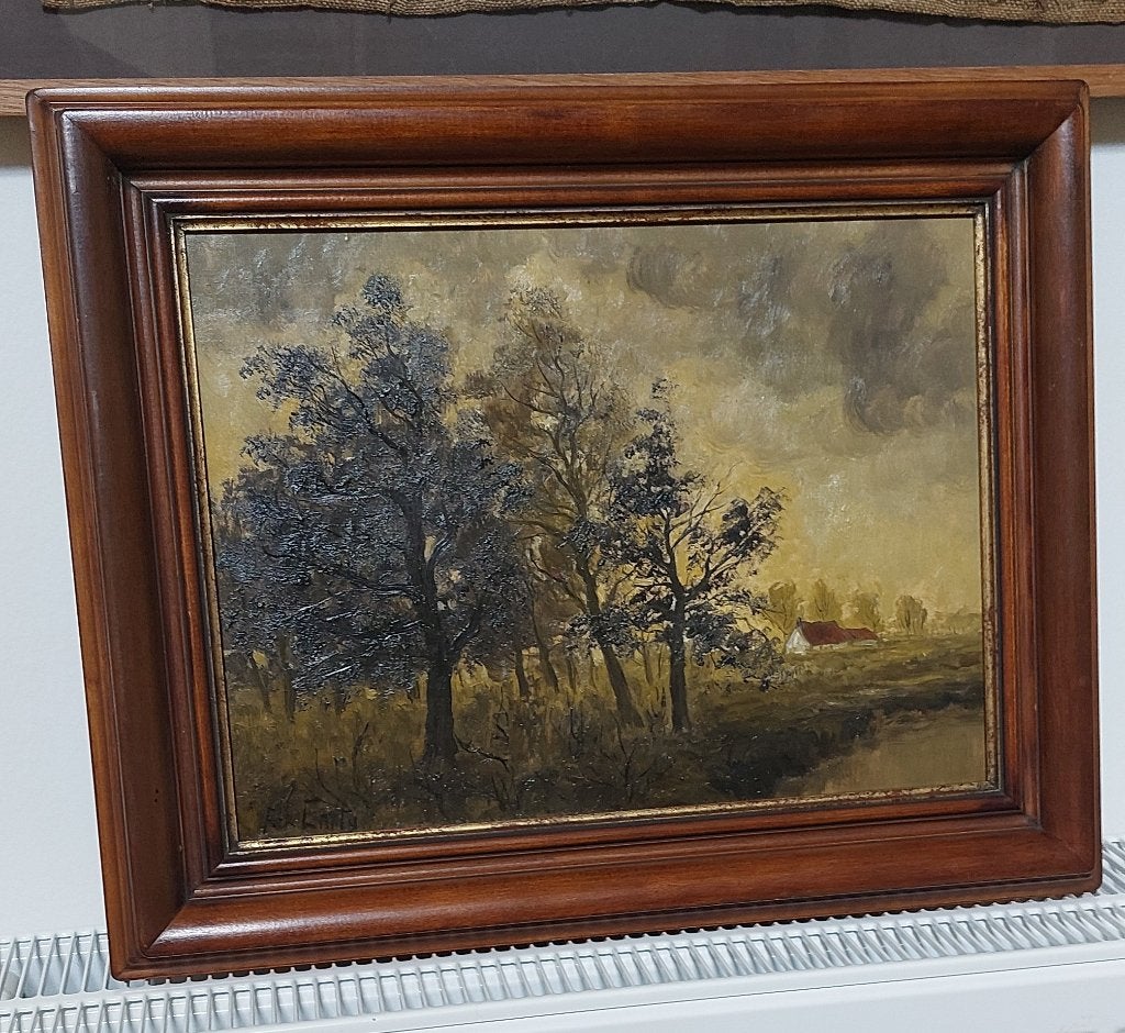 RIK CANTY (Deurle, 1939-1926), Peinture à l'huile, Paysage, Expressionniste, Enlèvement