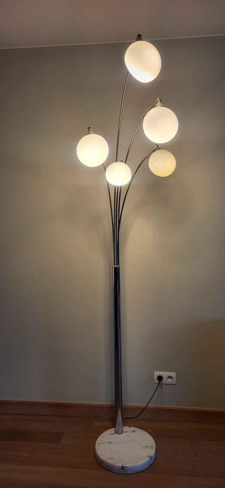 Luminaire design, Maison & Meubles, Métal, Comme neuf, E14 (petit), 150 à 200 cm