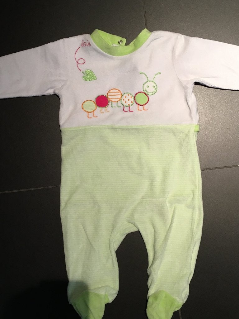 Pyjama premaman groen/wit maat 74, Kinderen en Baby's, Babykleding | Maat 74, Jongetje of Meisje, Ophalen of Verzenden, Zo goed als nieuw