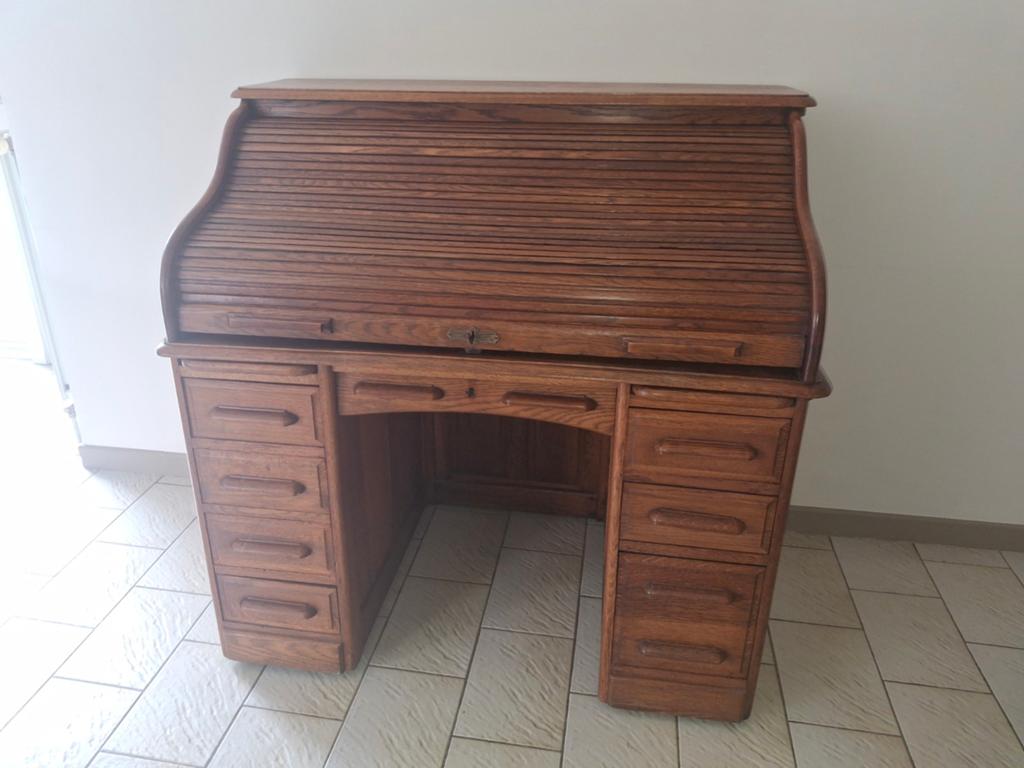 Antieke eiken rolbureau, Huis en Inrichting, Ophalen of Verzenden