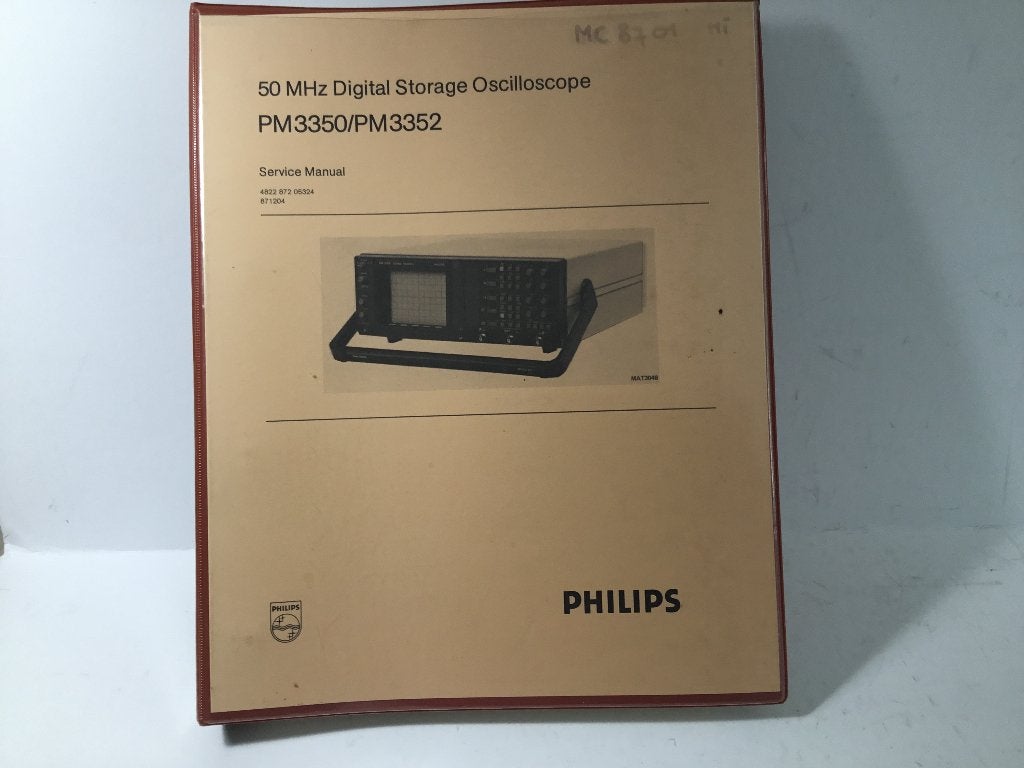 Handboek Philips PM3350 digitale oscilloscoop, Doe-het-zelf en Bouw, Meetapparatuur, Ophalen of Verzenden, Zo goed als nieuw, Elektriciteit