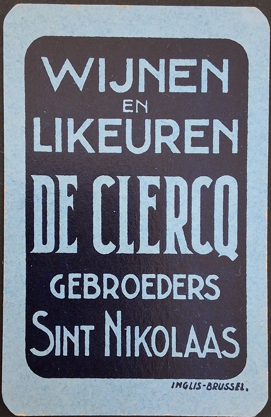 1 Speelkaart  De Clercq, Ophalen of Verzenden
