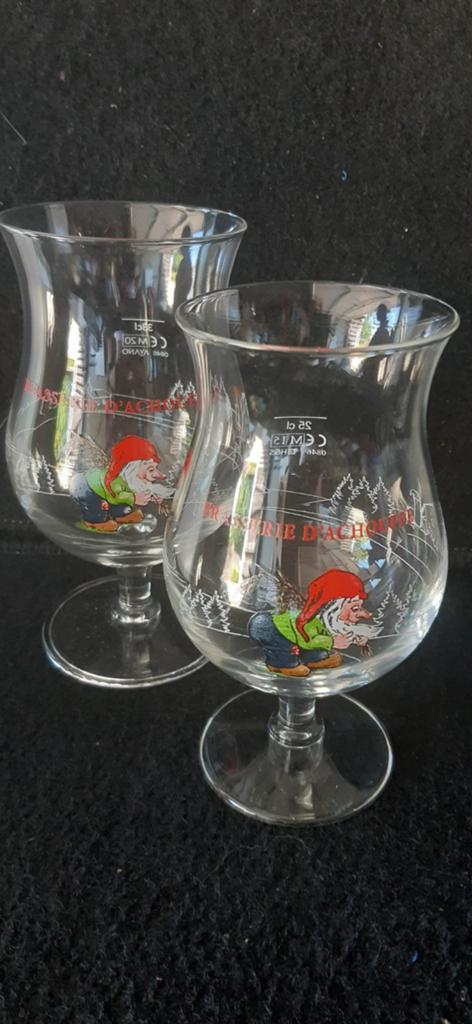 La Chouffe bierglas 25 cl 11 stuks  33 cl 4 stuks, Ophalen, Nieuw, Bierglas
