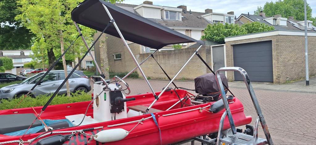 Funyak 420 Pega kantel trailer, Mercury 25 4takt bigfoot, Watersport en Boten, Ophalen, Buitenboordmotor